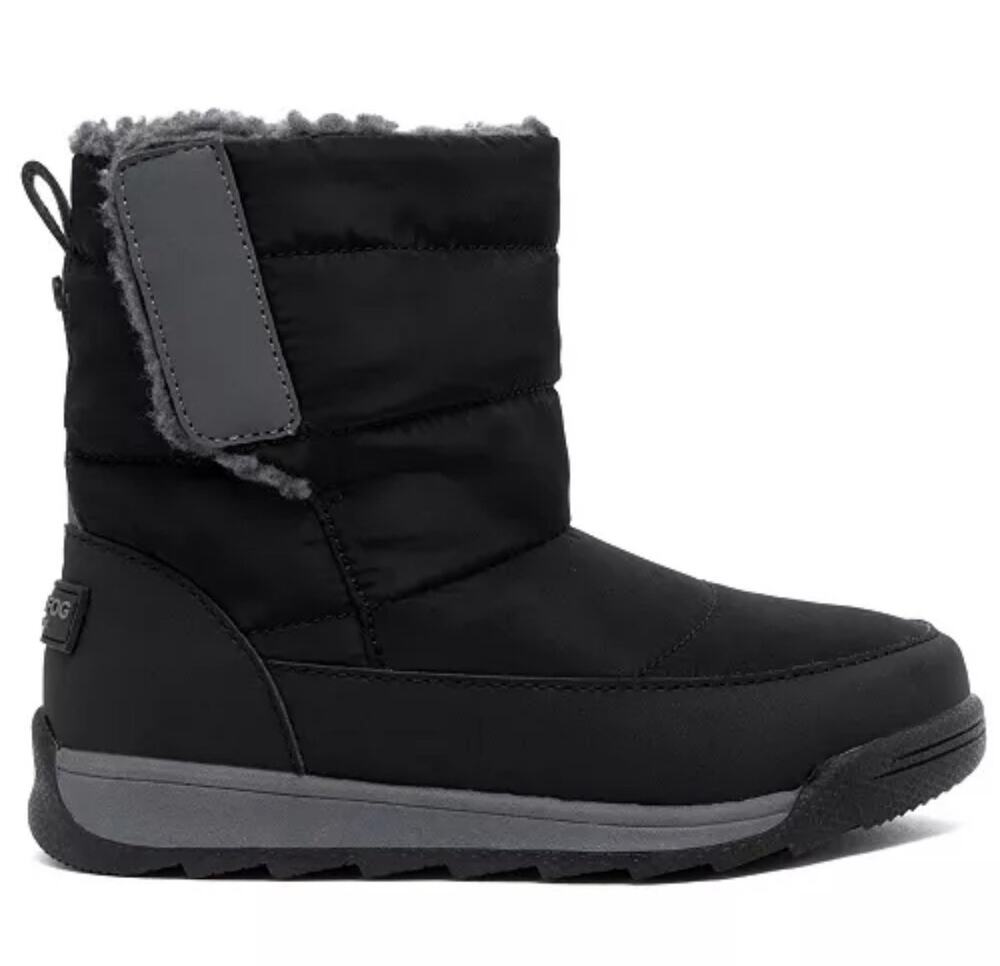 London Fog Tildah Cold Weather Boys Winter Boots (Black/Grey) Size 3